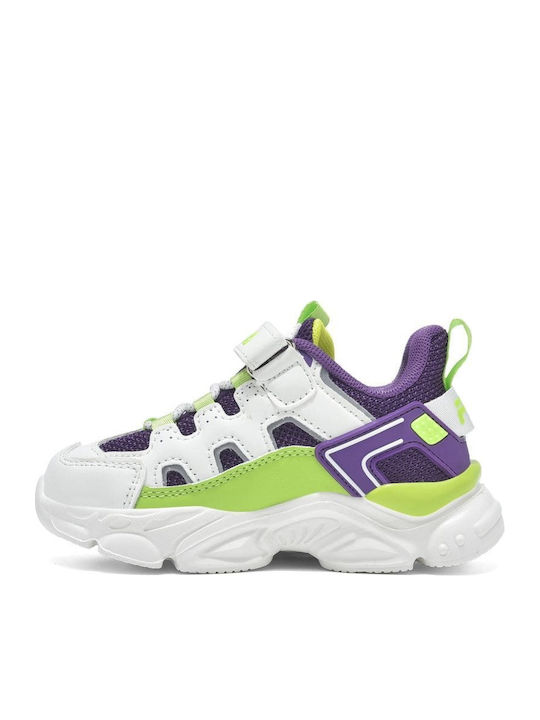 Memory Spinel 3 V Kids Sneakers Anatomic with Scratch White