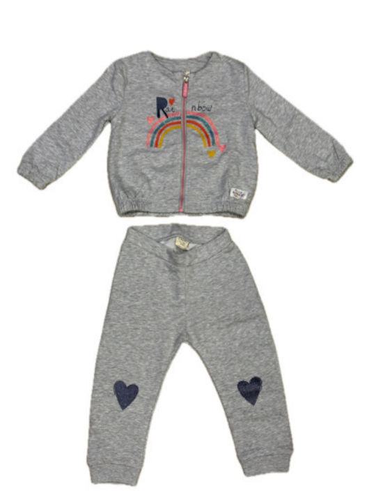 Zippy Kinder Trainingsanzüge Sweatpants Set Rainbow Grau