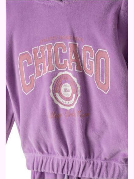 Παιδικό Σετ Φόρμας Μωβ 2τμχ Chicago