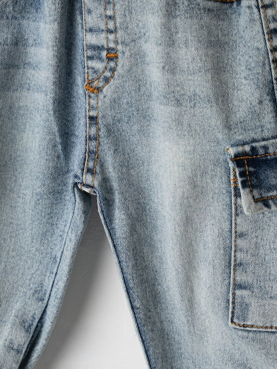 Kids Clothing Set with Pants and Winter Coat 3 Pieces Blue