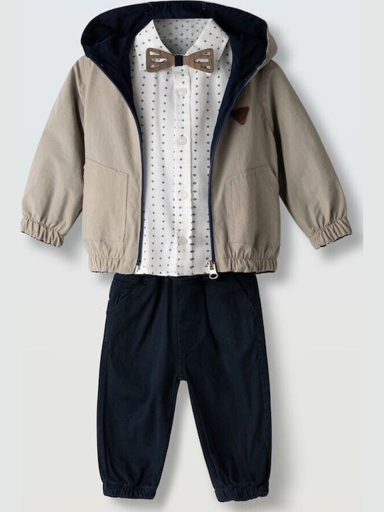 Kids Set with Pants & Coat Winter 4 Pieces Blue
