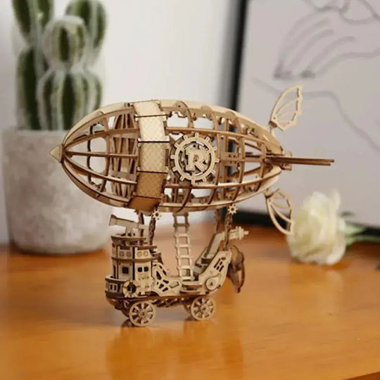 Robotime Παιχνίδι Κατασκευών Ξύλινo 3D Airship για Παιδιά 13+ Ετών