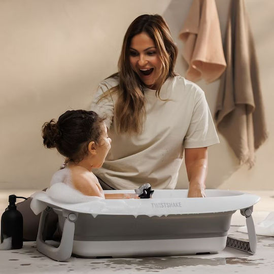 Twistshake Babybadewanne mit Ständer Luxury Bath & Changing Kit Grau