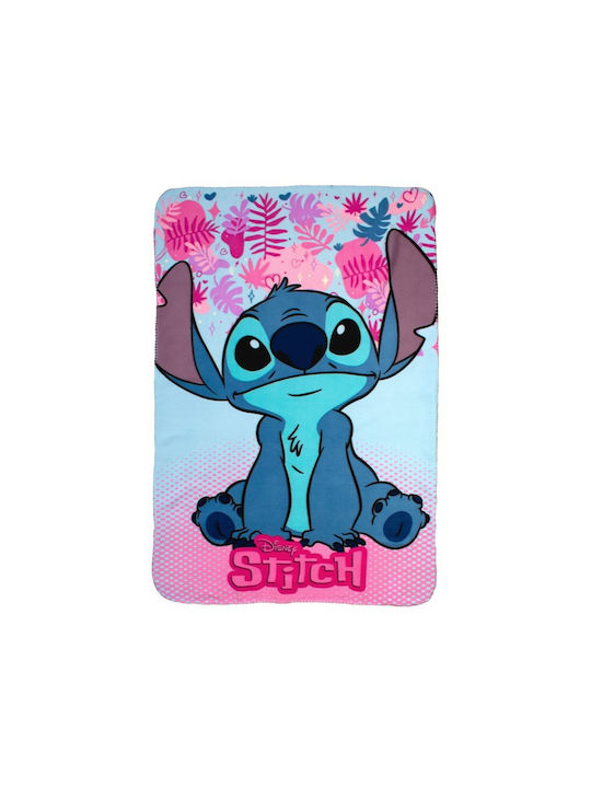 Disney Κουβέρτα Fleece Stitch Ice Blue-pink 140x100εκ.