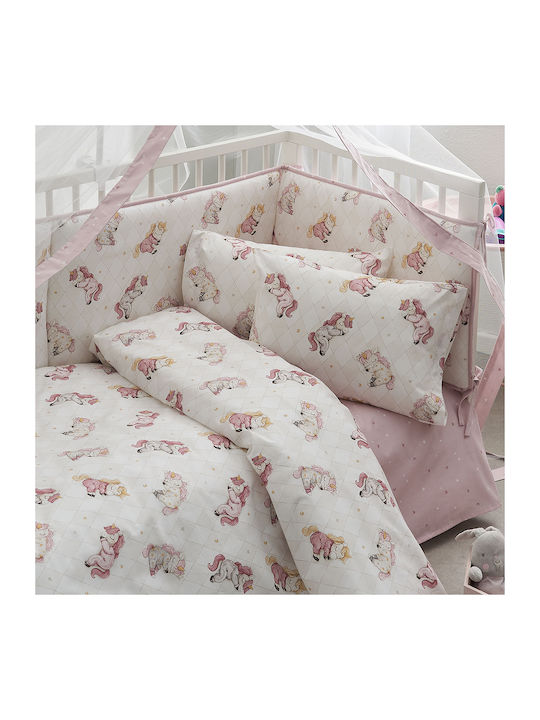 Vesta Home Βρεφικό Κουβερλί Βαμβακερό Ροζ 120x160cm