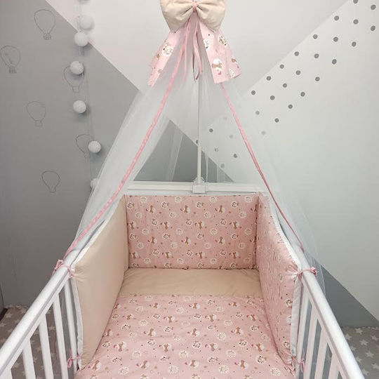 Baby Star Σετ Κούνιας Ροζ 3τμχ