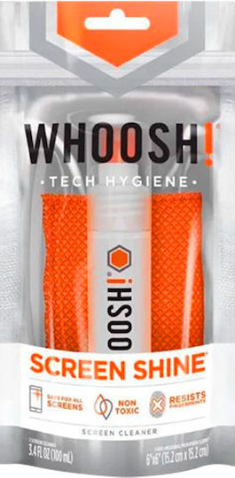 Whoosh Go Xl Screen Cleaning Kit Model 100 Ml + Antimicrobial Cloth Sienna