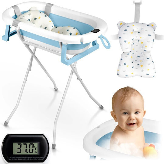 Ricokids Μπανιέρα Μωρού με Βάση με Θερμόμετρο Γαλάζια
