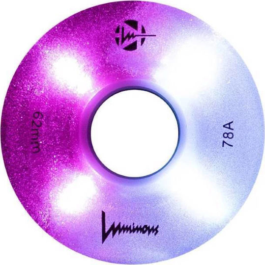 Luminous Led Wheels Quads Cotton Candy 62mm 85a Pink White