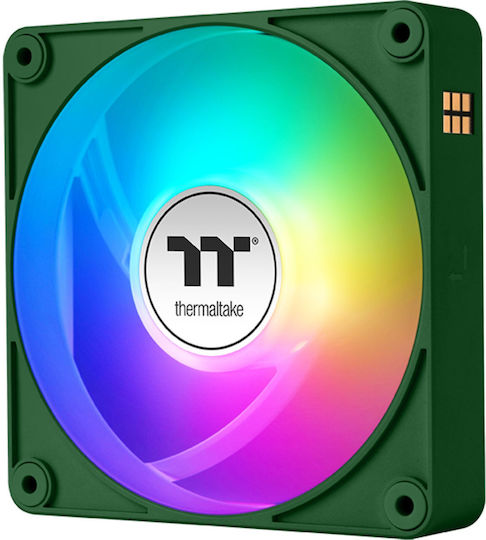 Thermaltake CT140 EX Обратен Перка Вентилатор За Кутия (1800 Оборота / 94.95 CFM) с ARGB Осветление и Свързване 3-Pin / 4-изводна ШИМ 3 бр. Зелен