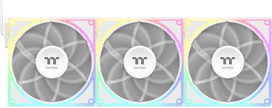Thermaltake Toughfan Ex 140 Case Fans 94.43 CFM with ARGB Lighting 3 Pack White