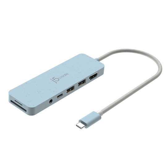 J5create USB-C Docking Station mit HDMI 4K PD Blau (JCD373EC-N)