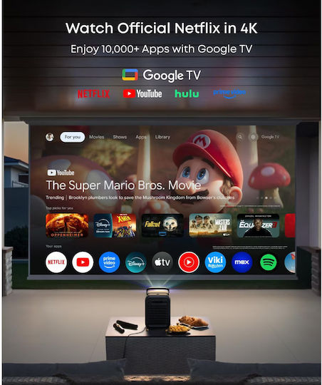 Nebula by Anker X1 4K Mini Projector DLP 4K Ultra HD Laser με Wi-Fi και Ενσωματωμένα Ηχεία