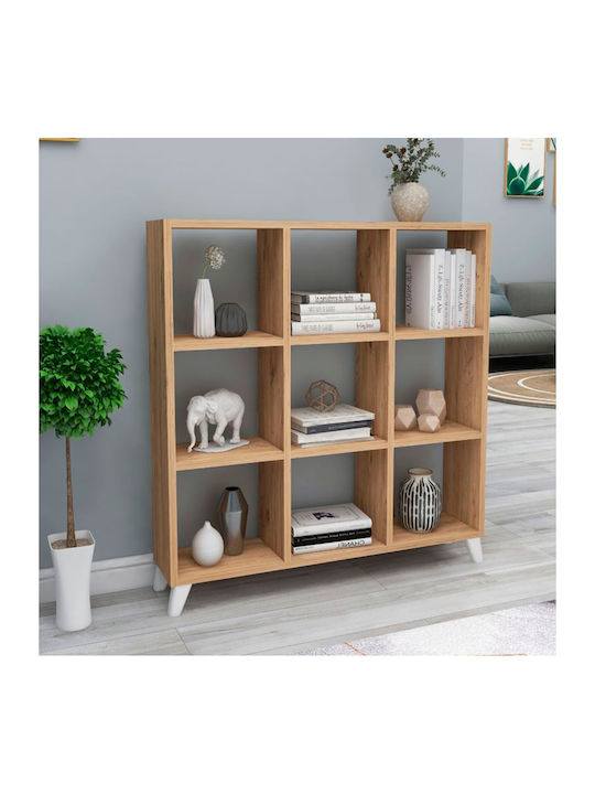 Bookcase Saul Pine / Oak 88.2x20x88.2cm
