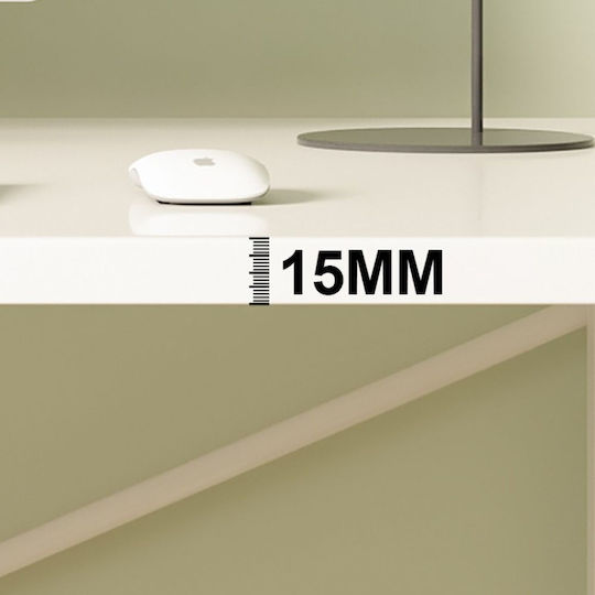 Компютърно Бюро Дървено Бяло С Метални Крака 120x42x75см