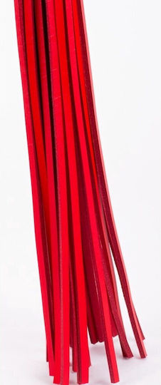 Bicycle Handlebar Grips Made Calf Leather Red Leather Tassels
