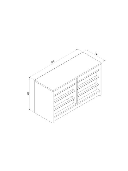 Comodă pentru copii Alb cu 6 sertare 89x34x52buc