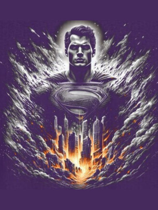 T-shirt Superman Metropolis Rebirth Pop Culture Lila
