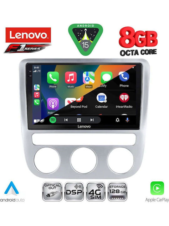 Lenovo Car Audio System for Volkswagen Eos / Scirocco 2006 with Clima (Bluetooth/USB/WiFi/GPS/Apple-Carplay/Android-Auto) with Touch Screen 9"