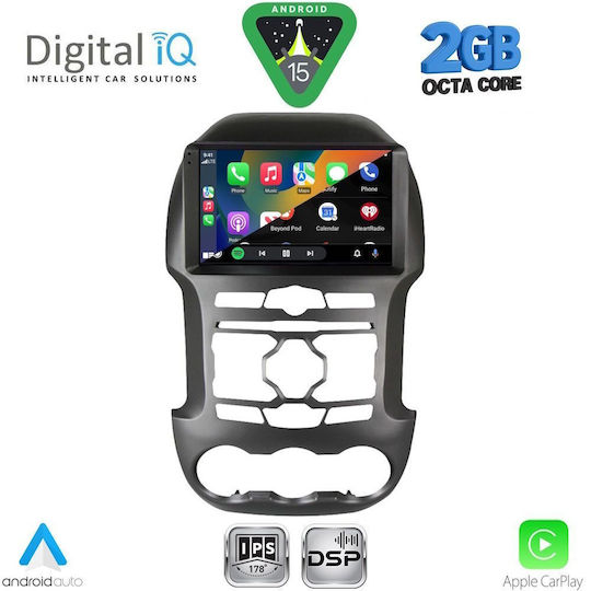 Digital IQ Sistem Audio Auto pentru Ford Vânător 2011-2015 (Bluetooth/USB/WiFi/GPS/Apple-Carplay/Android-Auto) cu Ecran Tactil 9"
