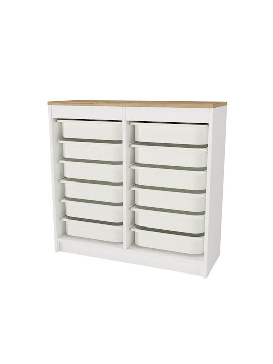 Comodă pentru copii Alb 89x34x85buc