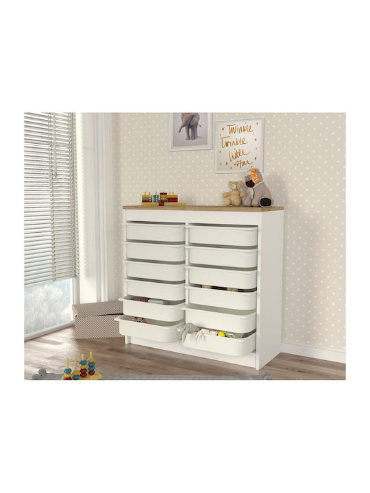 Comodă pentru copii Alb 89x34x85buc