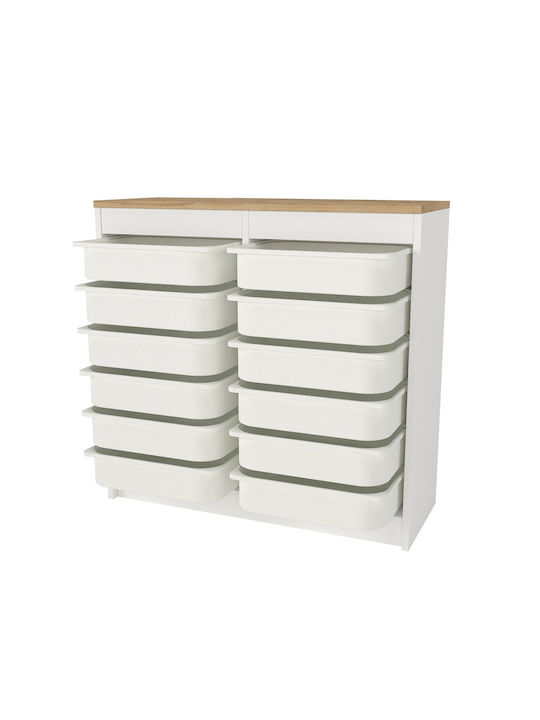 Comodă pentru copii Alb 89x34x85buc