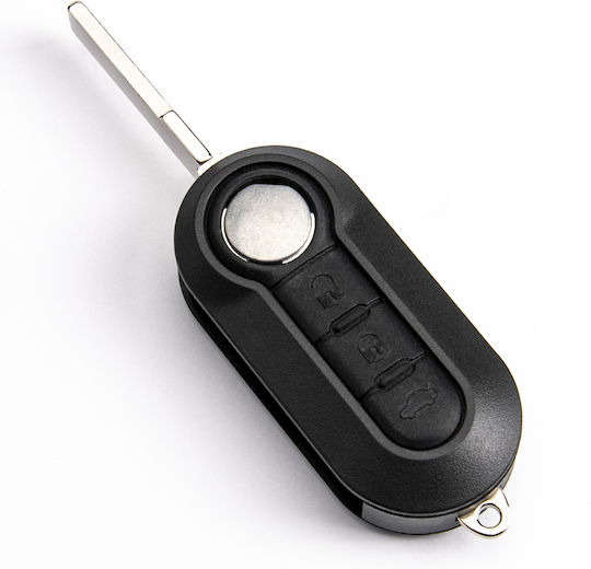 Foldable Car Key Shell with 3 Buttons for Peugeot / Fiat