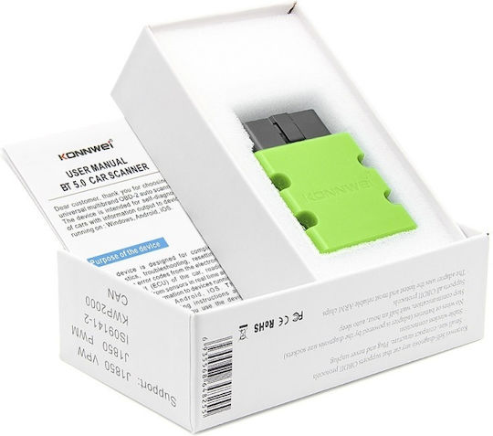 Konnwei Car Diagnostics ELM 327 Bluetooth Tool OBD 2