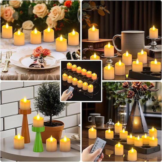 Set 12 Lustră Decorativă Lumânare