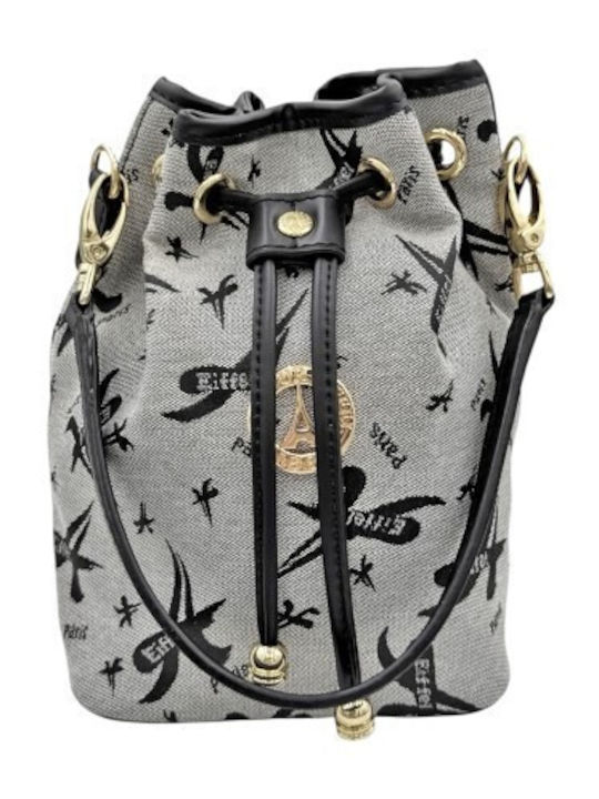 Fabric Women's Drawstring Bag Grey