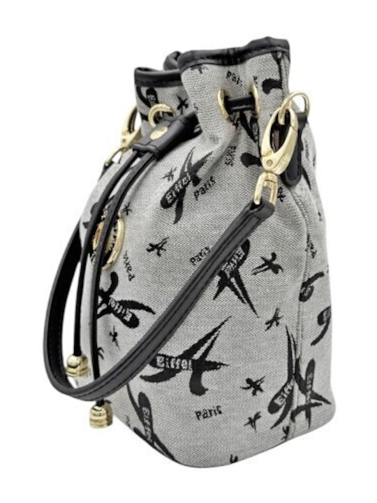 Fabric Women's Drawstring Bag Grey