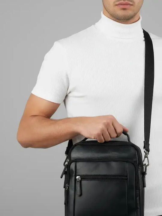 Leather Men's Bag Shoulder / Crossbody Black