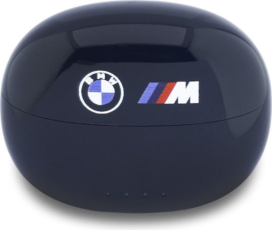 BMW Printed In-ear Bluetooth Handsfree Earphones with Charging Case Blue