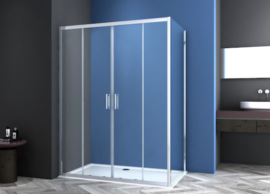 Piccadilly Cabinet Duș cu Glisare Ușă 170-175x195cm Sticlă transparentă Chrome