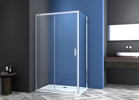 Piccadilly Cabinet Duș cu Glisare Ușă 100-105x195cm Sticlă transparentă Chrome
