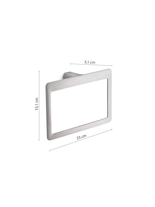 Gedy Pirinei Pi70 Single Wall-Mounted Bathroom Ring Inox Silver