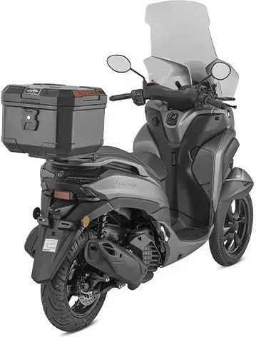 Kappa Moto Μπαγκαζιέρα Μοτοσυκλέτας Monolock 37lt Μαύρη