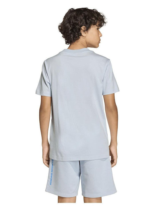 Kinder-T-Shirt Hellblau Sportswear Slogan
