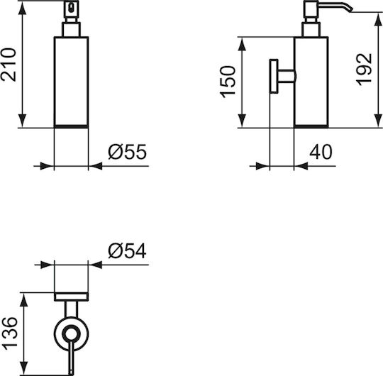 Ideal Standard Επιτοίχιο Dispenser Μεταλλικό Ideal Standard Επιτοίχιο Dispenser Μεταλλικό