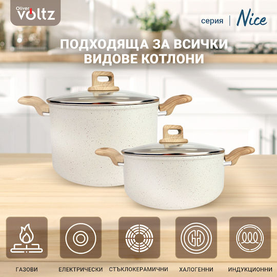 Voltz Красива Дълбока Тенджера от Алуминий 4.7л / 24см
