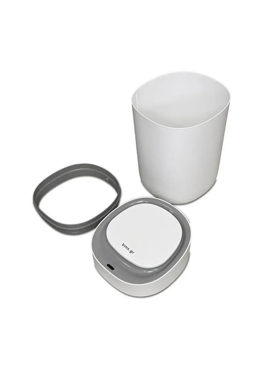 Green City International Plastic Waste Bin with Sensor White 15L