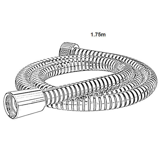 Σπιραλ Λουτρου Ultraflex 175cm Χρωμε Ideal