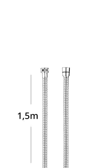 Σpiral Duschschlauch Fl2001 Gebürstetes Nickel 1,5m