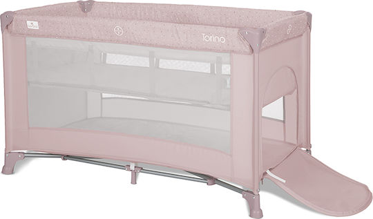 Lorelli Torino Loc De Joacă 2 Nivele Cu Saltea Roz 120x60cm