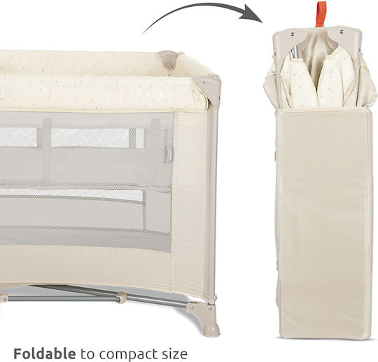 Lorelli Torino Loc De Joacă 2 Nivele Cu Saltea Roz 120x60cm