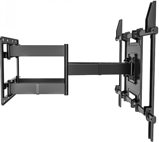 Techly Tv Mount Ultra Slim Επικλινόμενη Βάση Διπλό Βραχίονα Tv 65”-110” Full-motion Έως 120kg