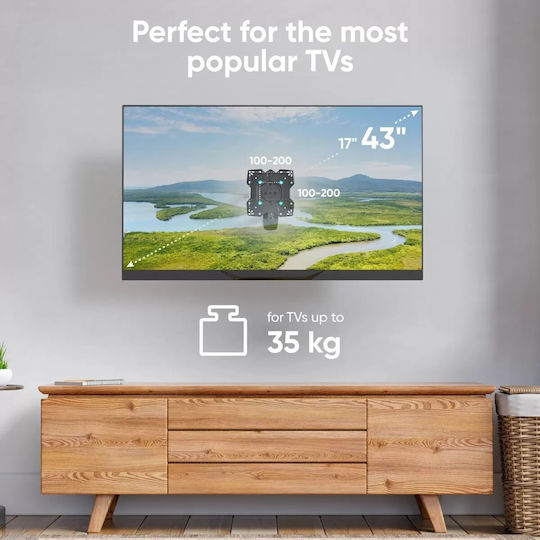 Onkron Wall TV Mount up to 43" Black