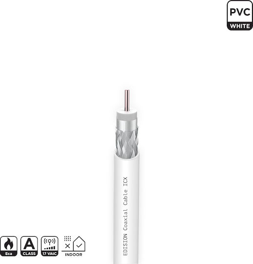 Edision Cable Coaxial ICX-100 CCS AL Eca PVC 1m (1014507) 1pcs