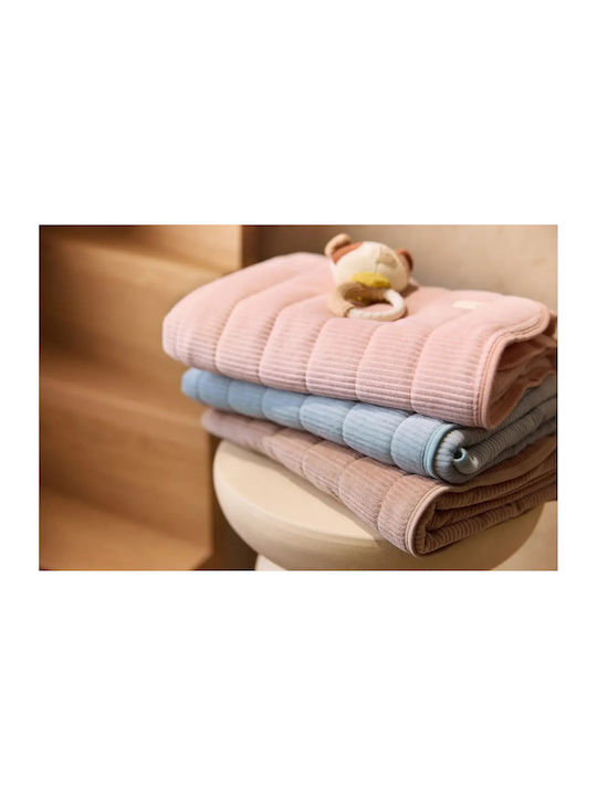 Jollein Κουβέρτα Αγκαλιάς & Λίκνου Velvet Rib Βελουτέ Καφέ 75x100εκ.